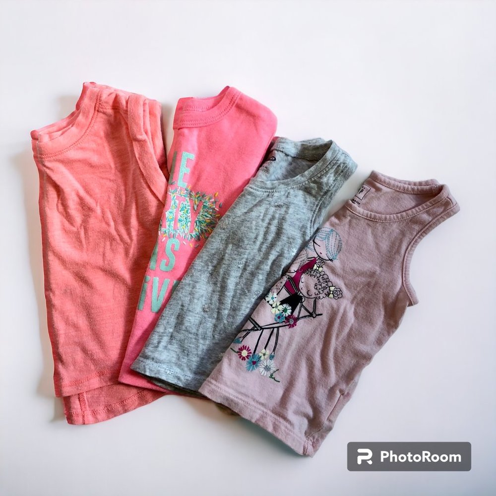 Bundle of 4 Baby Girl Tops Size 12M
